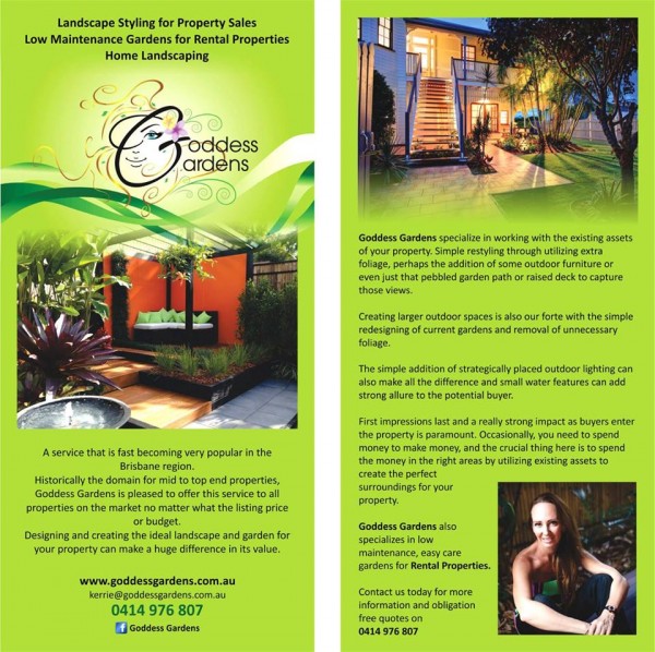 Goddess Gardens: DL Flyer - Brisbane
